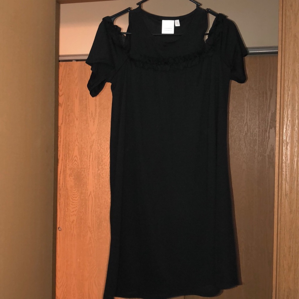 Black off shoulder dress